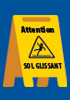 Panneau sol glissant